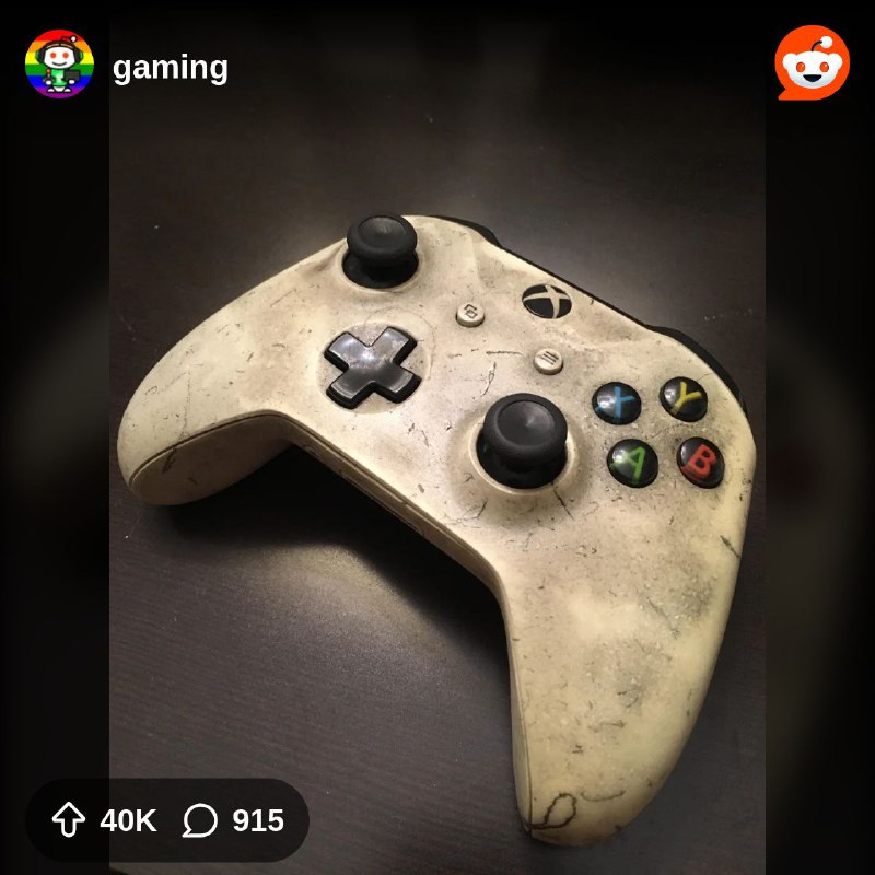 From the gaming community on Reddit: Recovered Xbox controller from house fire, I call it my 