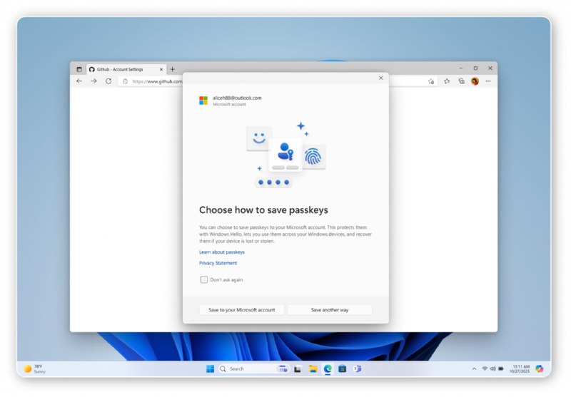微软宣布将与Bitwarden等合作推动通行密钥在Windows 11中保存和使用 – 蓝点网