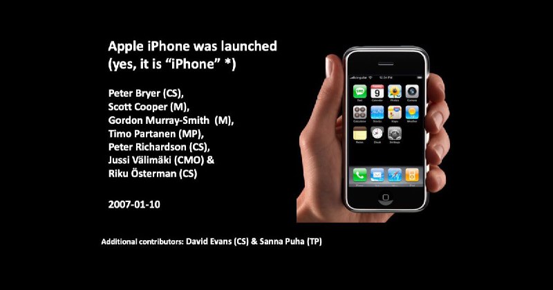 Nine people in Nokia recognized the threat posed by the iPhone