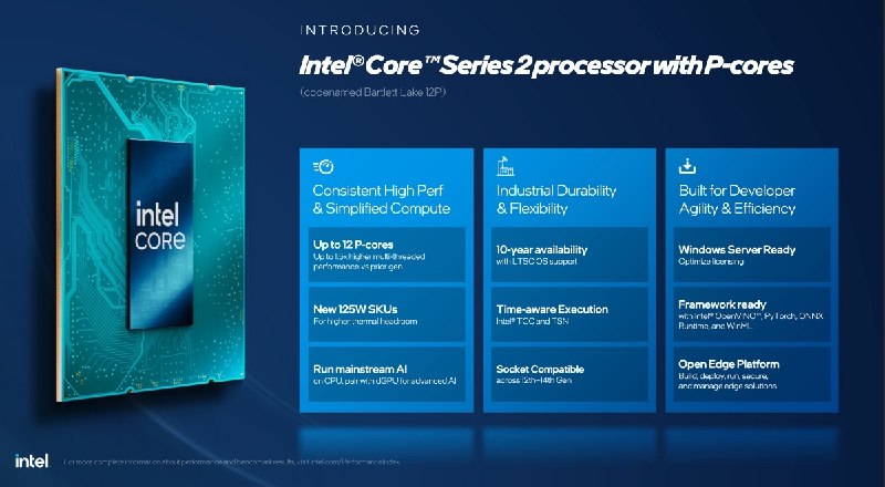 Intel發表鎖定嚴苛工業與醫療應用、最高12組P-core效能核心的Core Series 2處理器與醫療邊緣AI套件