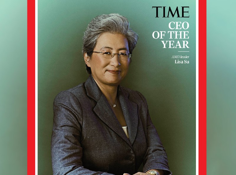 接 AMD 後股價漲 3,700%！蘇姿丰獲選《時代雜誌》年度最佳執行長