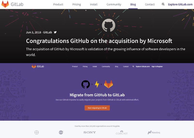 GitLab不但给GitHub发去贺电，还做了迁移工具